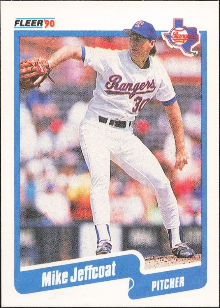 1990 Fleer Mike Jeffcoat #302 trading card
