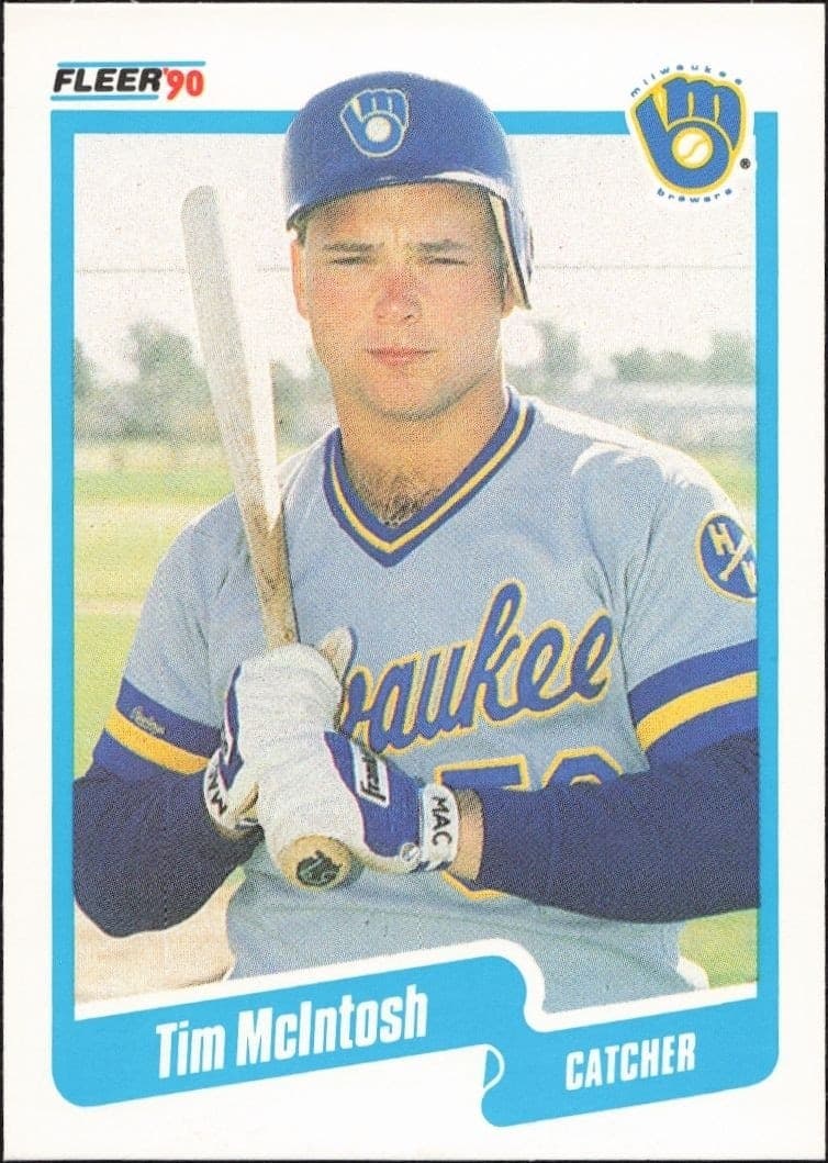 1990 Fleer Tim McIntosh #329 trading card