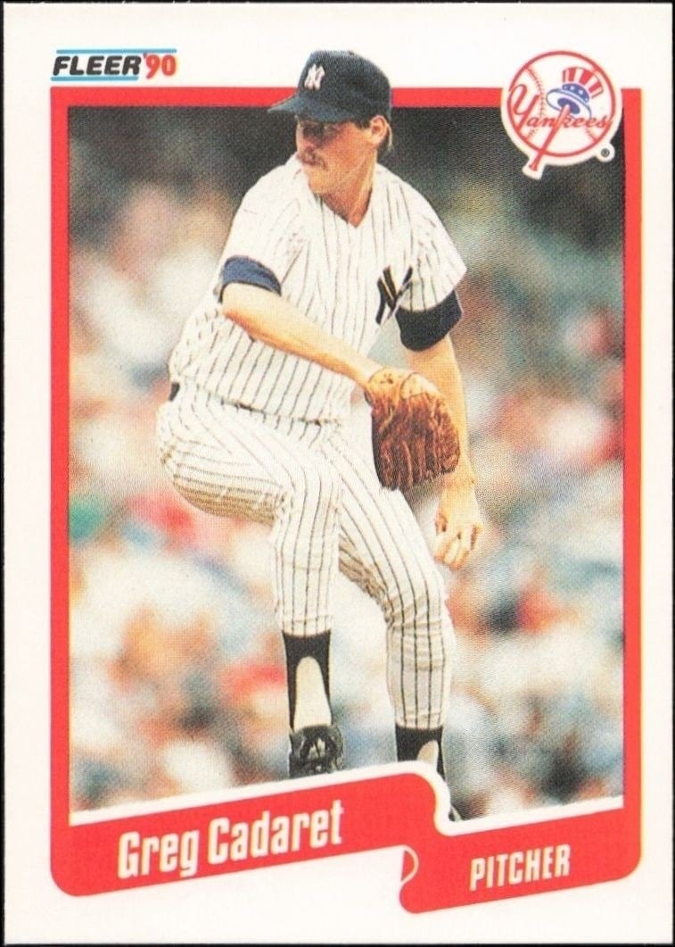 1990 Fleer Greg Cadaret #440 trading card