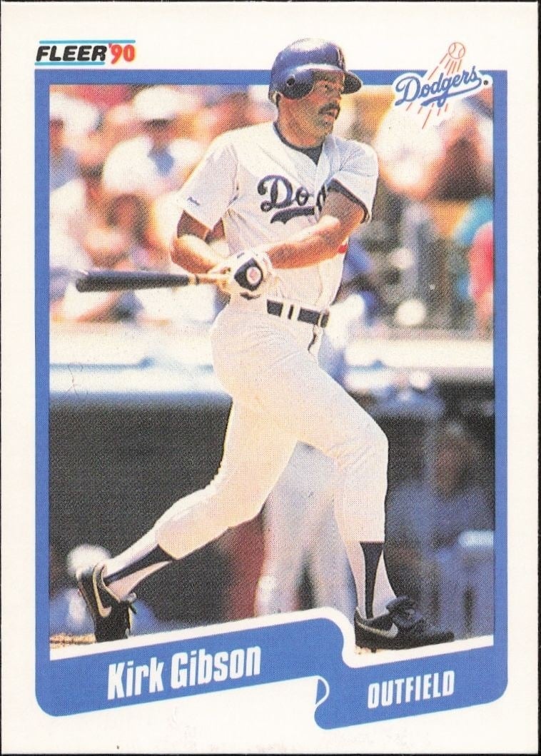1990 Fleer Kirk Gibson #393 trading card