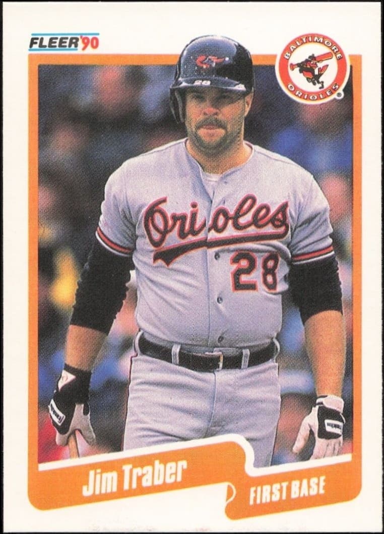 1990 Fleer Jim Traber #193 trading card