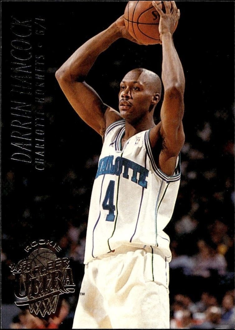 Darrin Hancock 1994-95 Fleer Ultra #214 Basketball Trading Card - Front 1994-95 Fleer Ultra Darrin Hancock #214 basketball trading card front