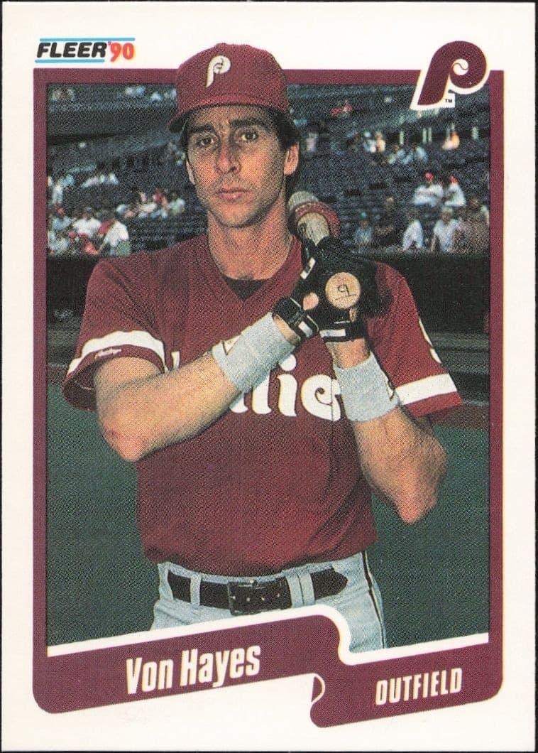1990 Fleer Von Hayes #559 trading card