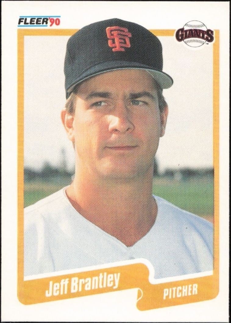 1990 Fleer Jeff Brantley #52 trading card