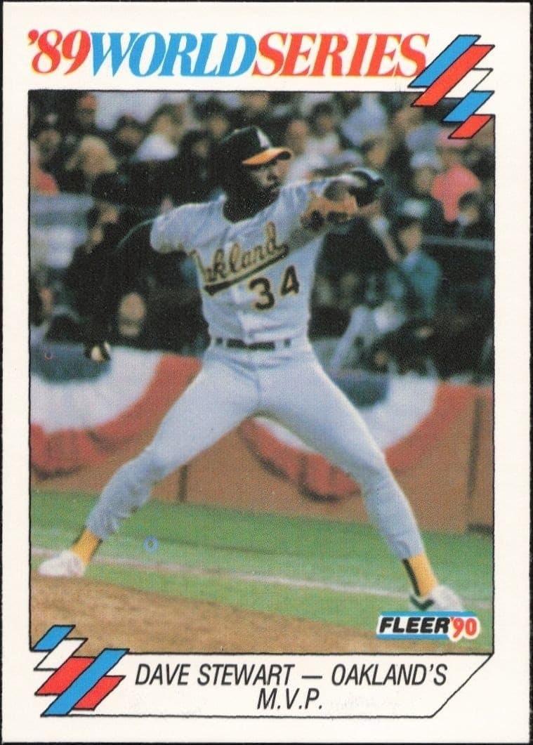 1990 Fleer Dave Stewart - Oakland's M.V.P. #8 trading card