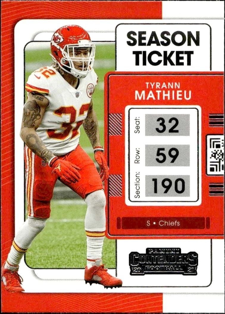 2021 Panini Contenders Tyrann Mathieu #50 trading card