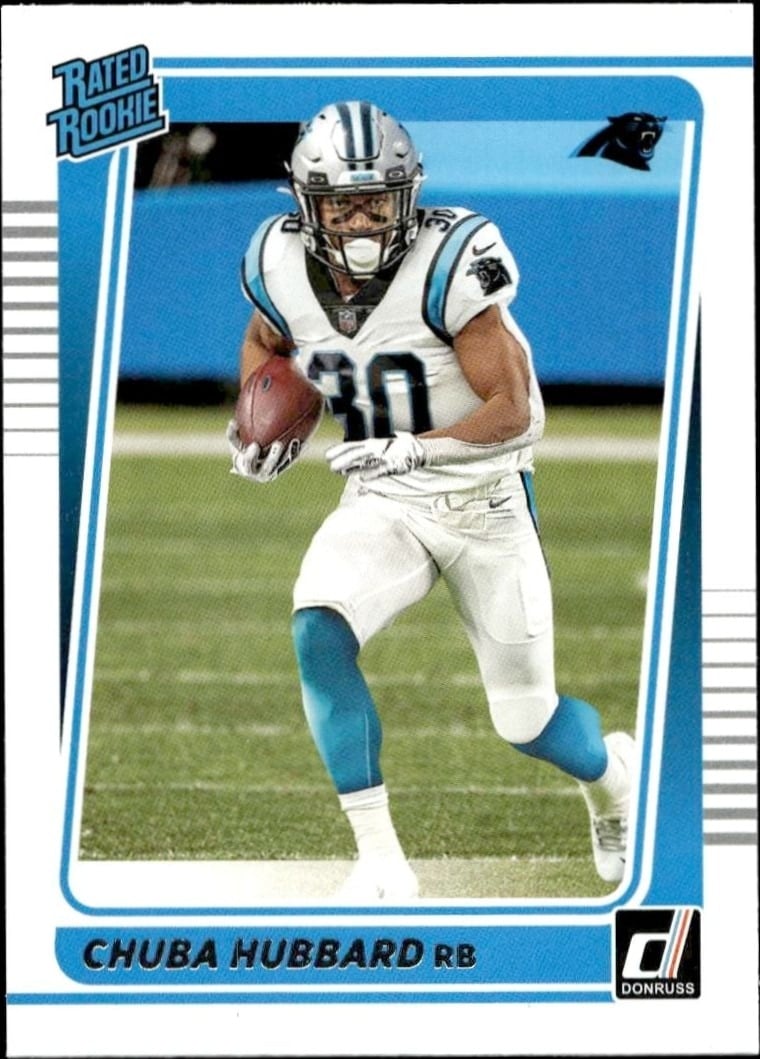 2021 Donruss Chuba Hubbard #287 trading card