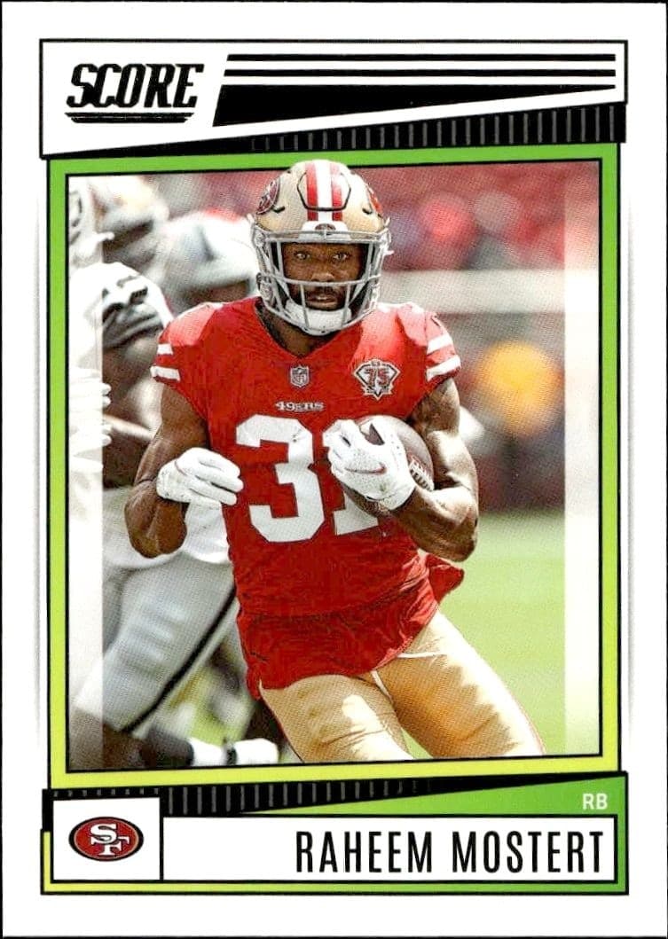 2022 Panini Score Raheem Mostert #168 trading card