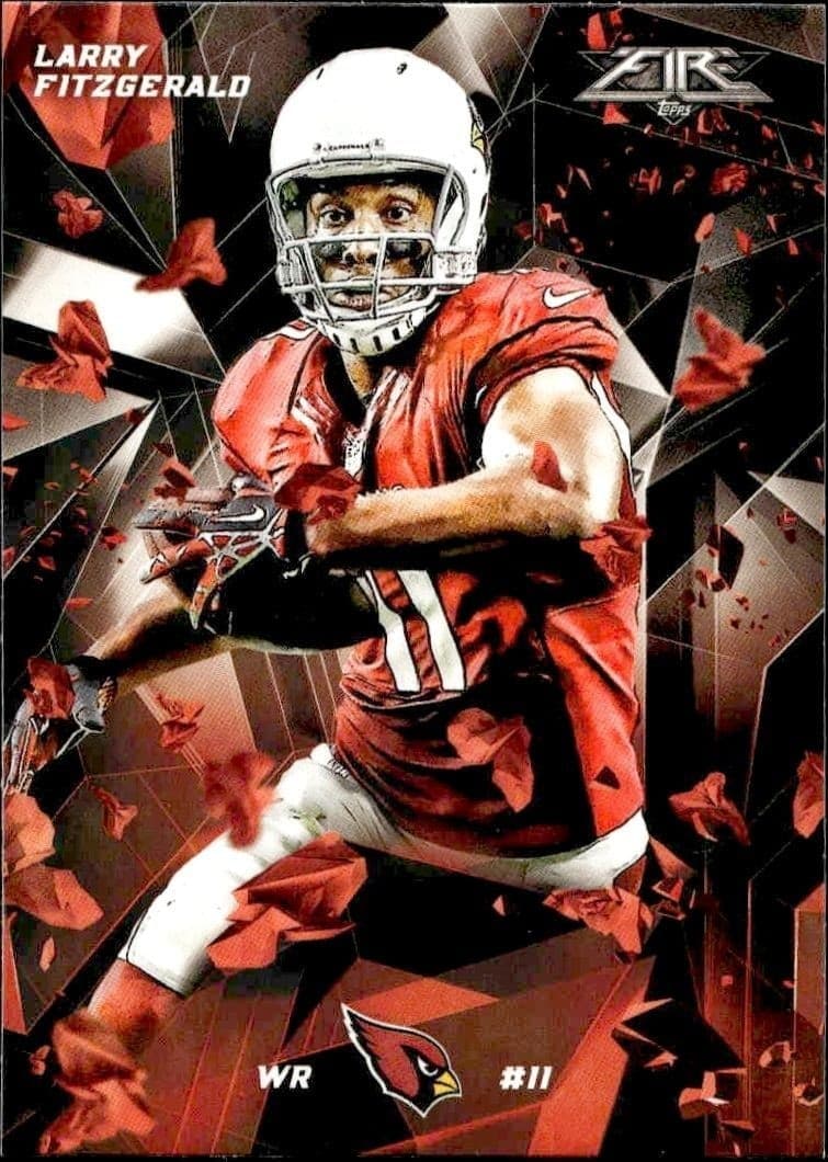 2015 Topps Fire Larry Fitzgerald #24 trading card
