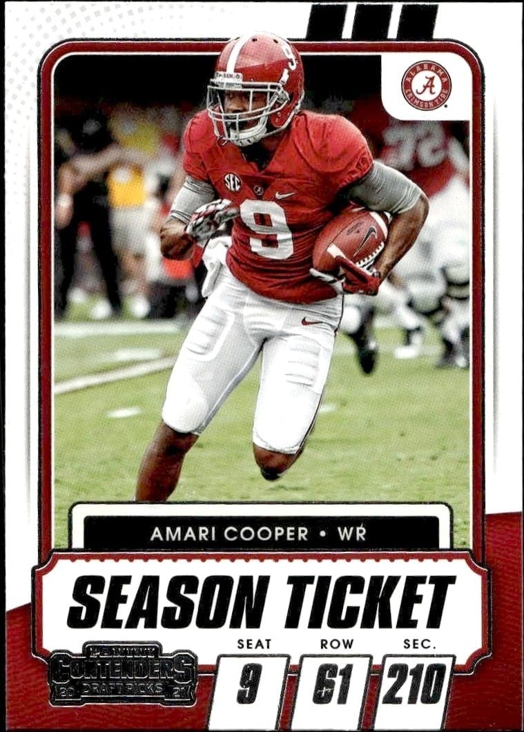 2021 Panini Contenders Draft Picks Amari Cooper #38 trading card