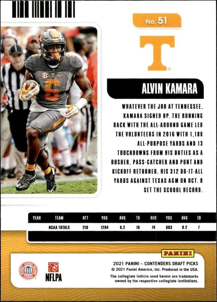 Alvin Kamara - Back