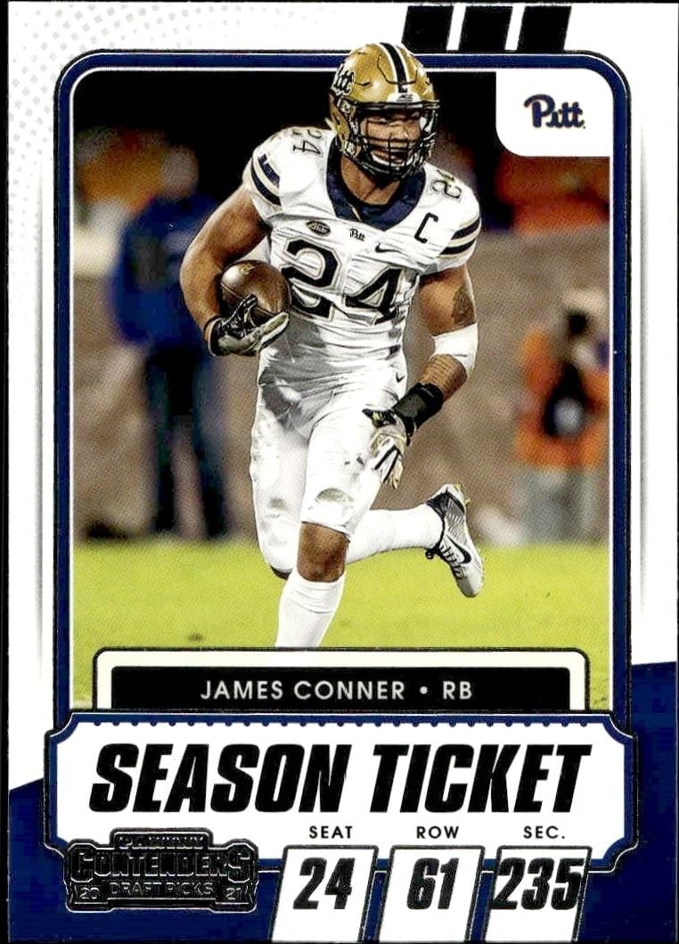 James Conner 2021 Panini Contenders Draft Picks #66 Football Trading Card - Front 2021 Panini Contenders Draft Picks James Conner #66 football trading card front