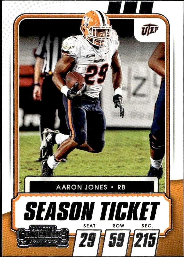 2021 Panini Contenders Draft Picks Aaron Jones #53 trading card