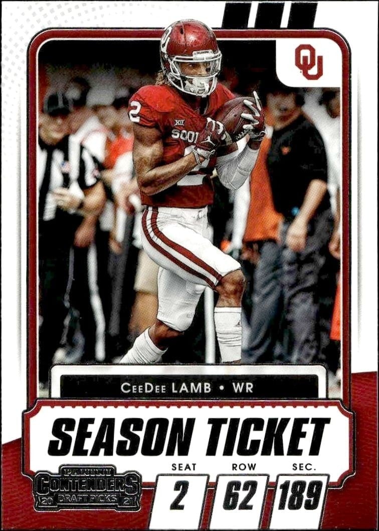 2021 Panini Contenders Draft Picks CeeDee Lamb #44 trading card