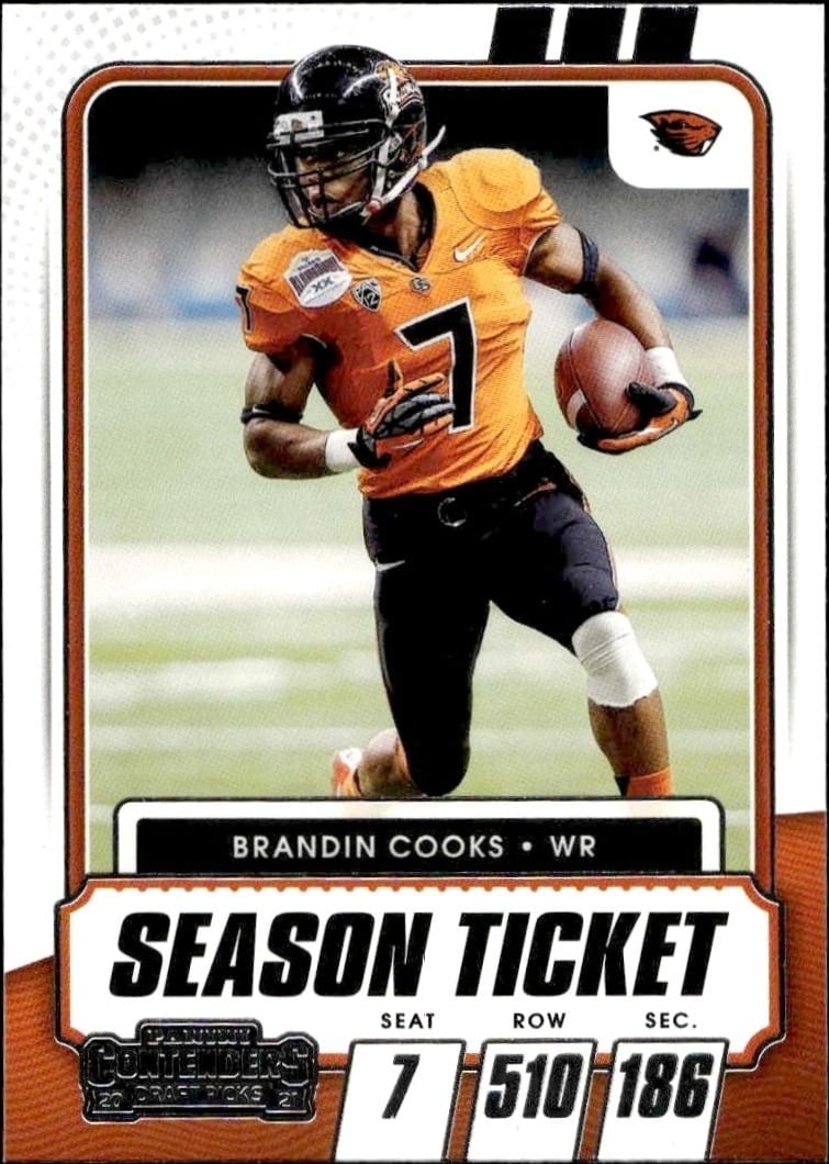 2021 Panini Contenders Draft Picks Brandin Cooks #96 trading card