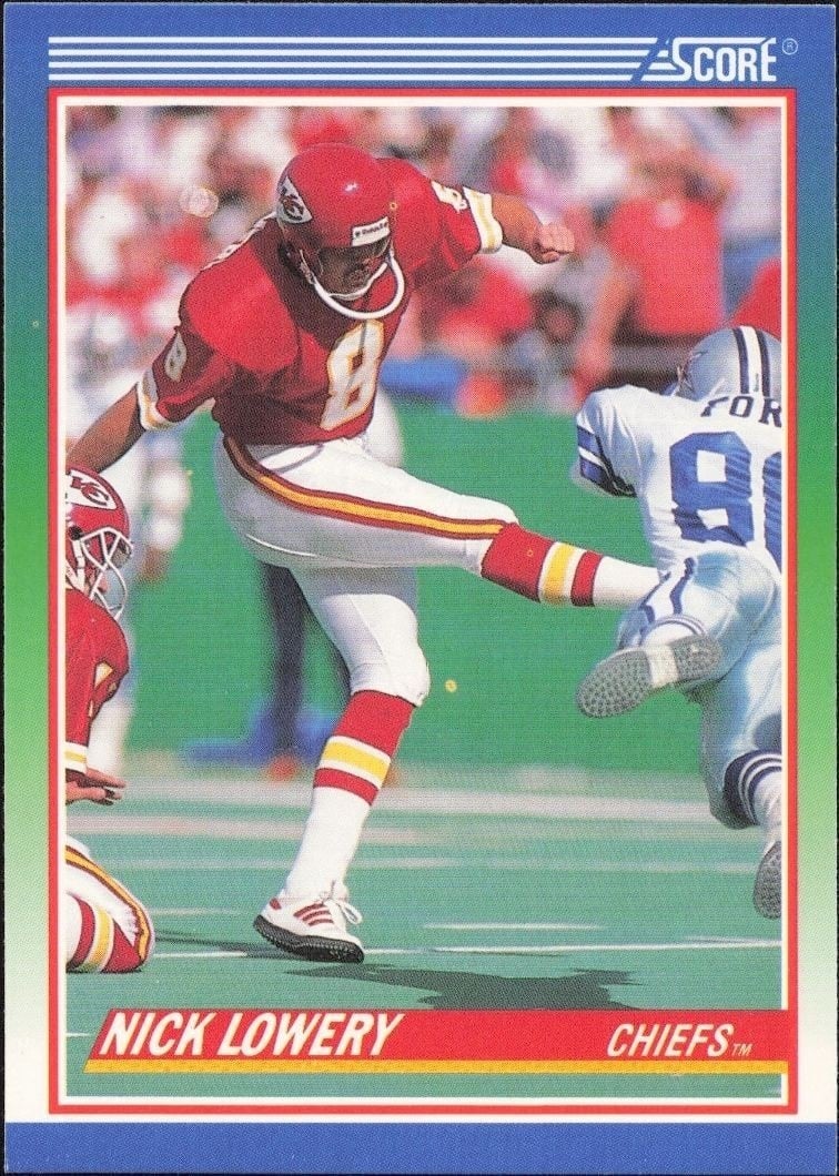 1990 Score Nick Lowery #372 trading card