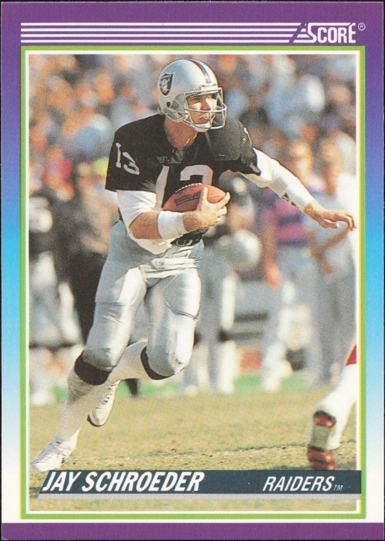 1990 Score Jay Schroeder #475 trading card