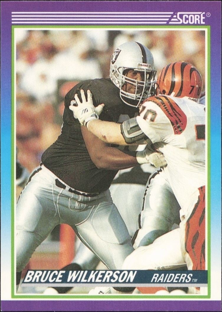 Bruce Wilkerson 1990 Score #465 Football Trading Card - Front 1990 Score Bruce Wilkerson #465 football trading card front