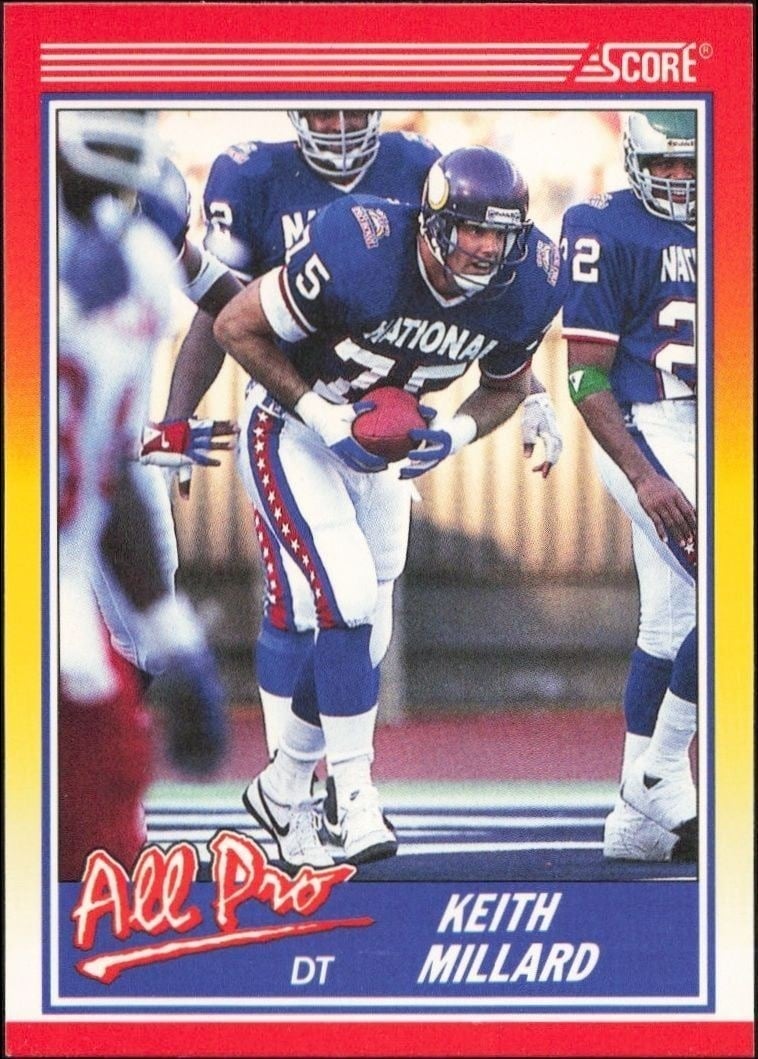 Keith Millard 1990 Score #573 Football Trading Card - Front 1990 Score Keith Millard #573 football trading card front