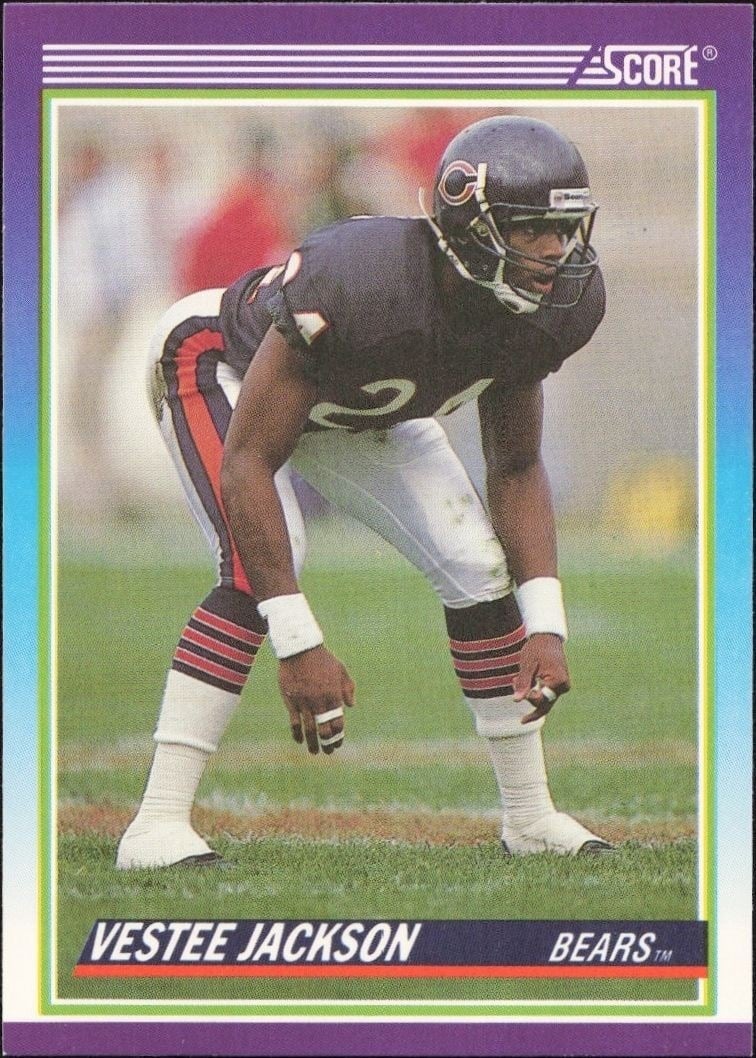 Vestee Jackson 1990 Score #454 Football Trading Card - Front 1990 Score Vestee Jackson #454 football trading card front
