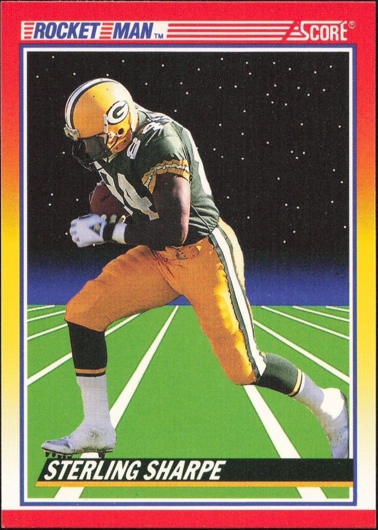 Sterling Sharpe 1990 Score #560 Football Trading Card - Front 1990 Score Sterling Sharpe #560 football trading card front