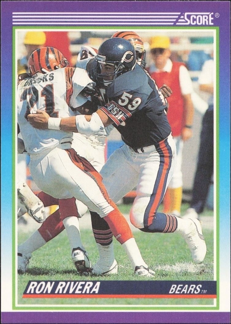 Ron Rivera 1990 Score #469 Football Trading Card - Front 1990 Score Ron Rivera #469 football trading card front