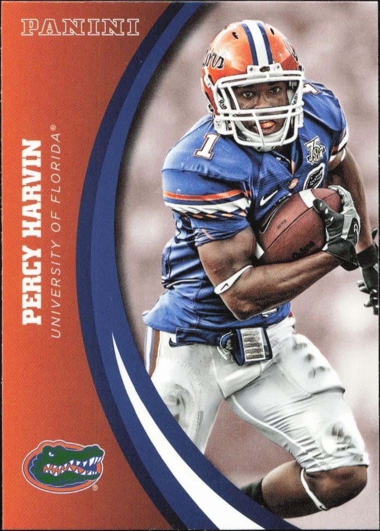 2015 Panini Florida Gators Percy Harvin #52 trading card