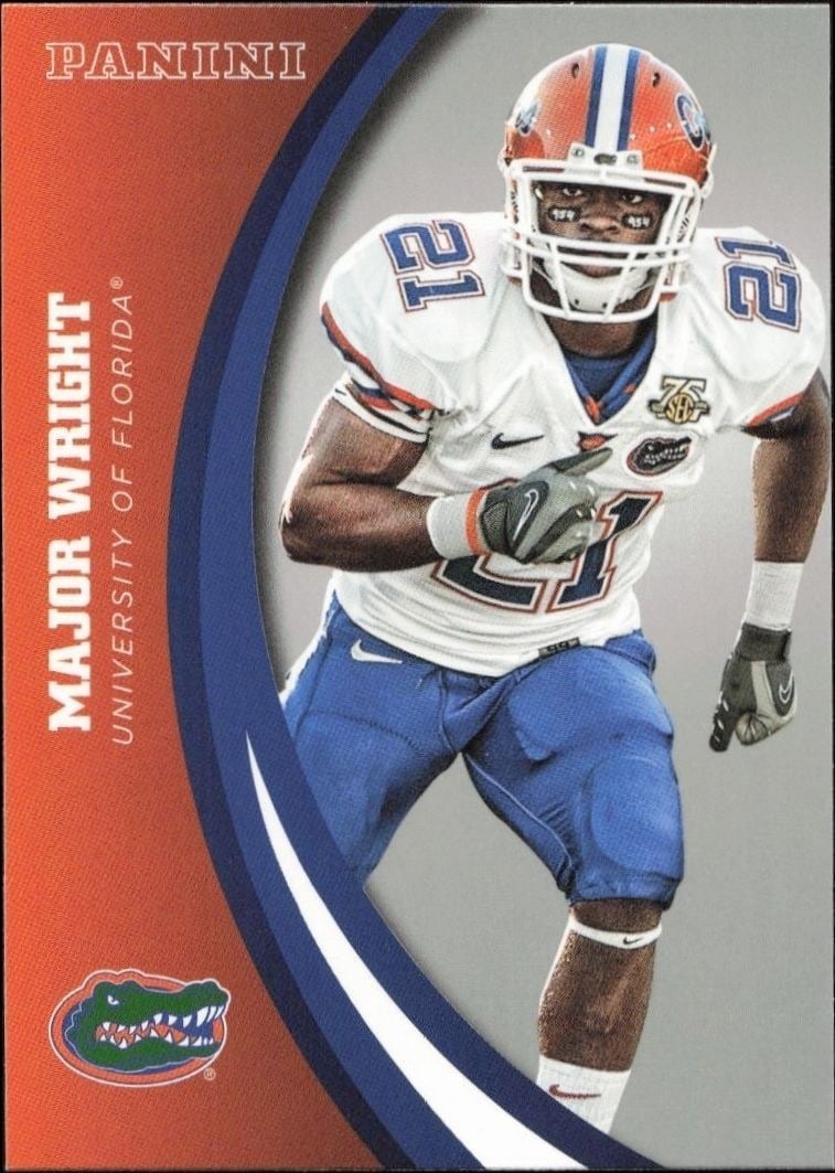 2015 Panini Florida Gators Major Wright #42 trading card