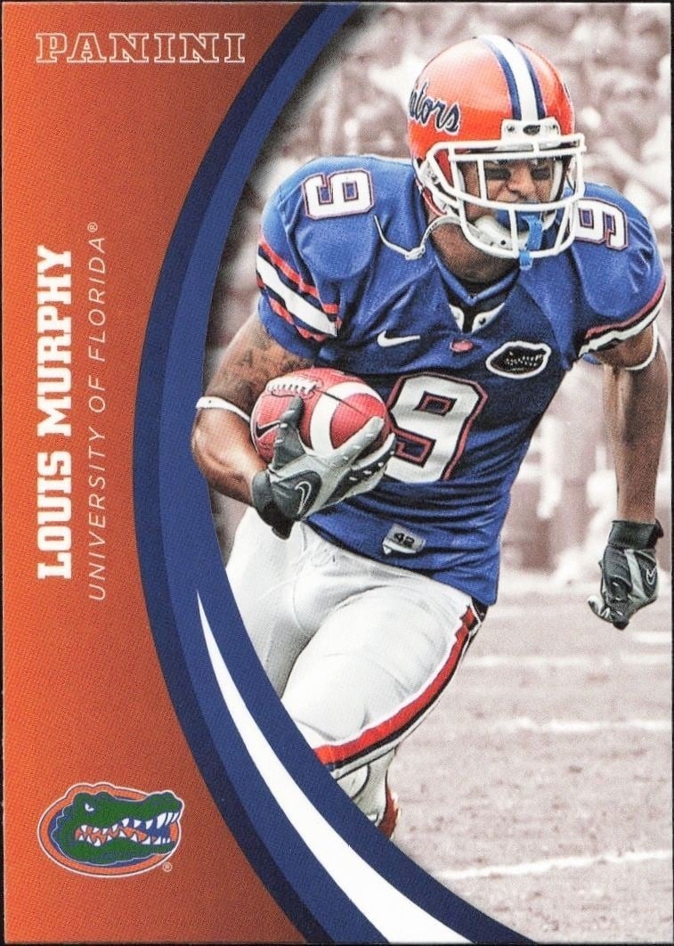 Louis Murphy 2015 Panini Florida Gators #41 Football Trading Card - Front 2015 Panini Florida Gators Louis Murphy #41 football trading card front