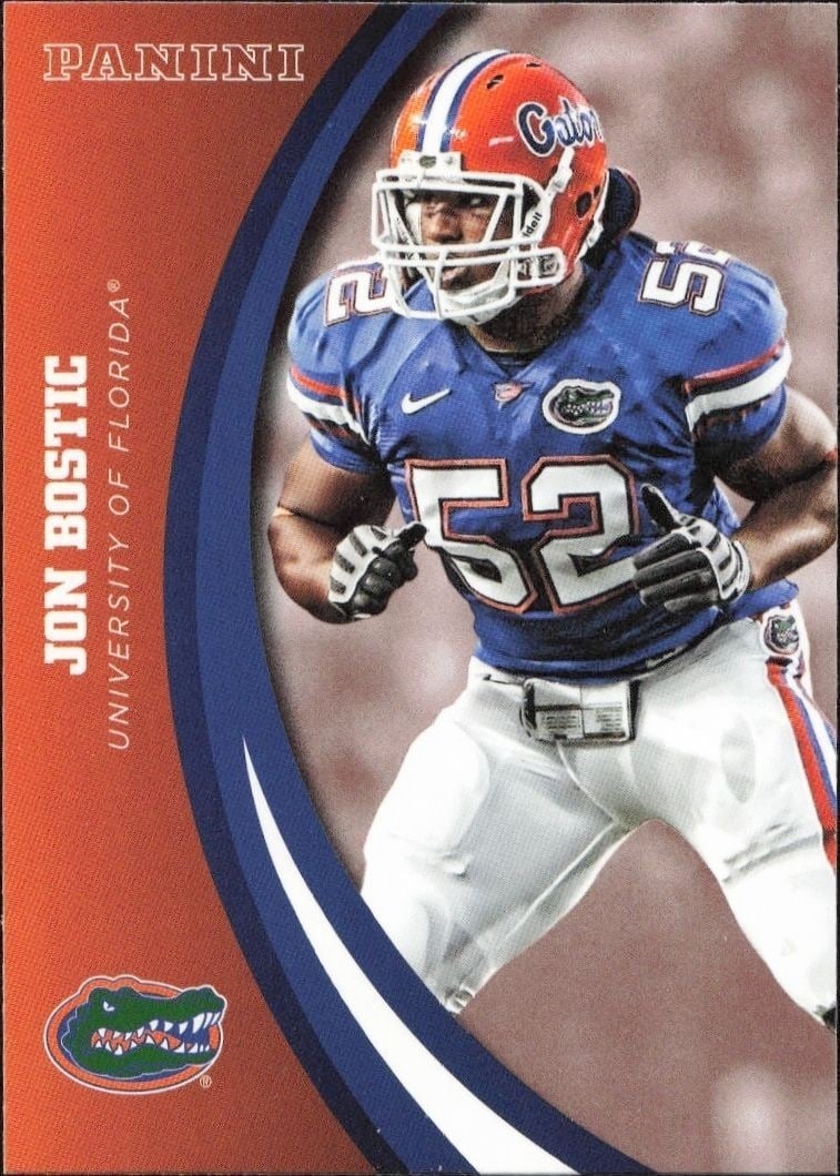 Jon Bostic 2015 Panini Florida Gators #30 Football Trading Card - Front 2015 Panini Florida Gators Jon Bostic #30 football trading card front