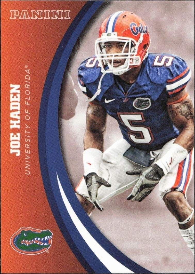 Joe Haden 2015 Panini Florida Gators #29 Football Trading Card - Front 2015 Panini Florida Gators Joe Haden #29 football trading card front