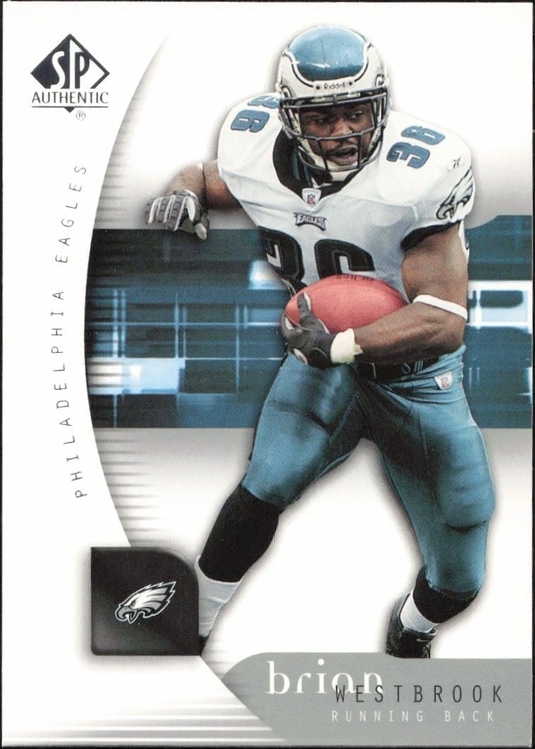 2005 Upper-Deck SP Authentic Brian Westbrook #66 trading card