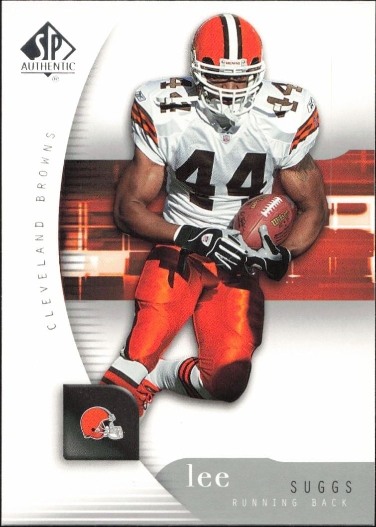 Lee Suggs 2005 Upper Deck SP Authentic #20 Football Trading Card - Front 2005 Upper Deck SP Authentic Lee Suggs #20 football trading card front