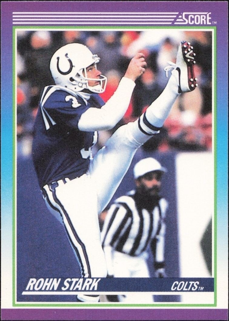 Rohn Stark 1990 Score #181 Football Trading Card - Front 1990 Score Rohn Stark #181 football trading card front