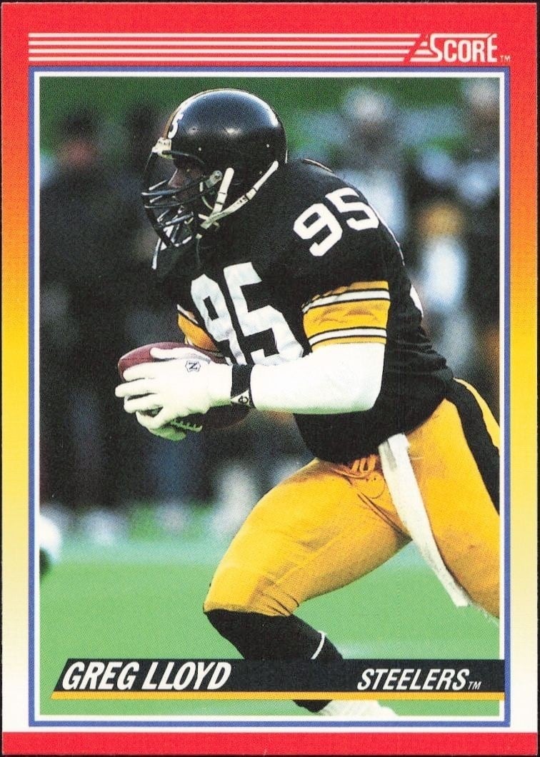 Greg Lloyd 1990 Score #279 Football Trading Card - Front 1990 Score Greg Lloyd #279 football trading card front