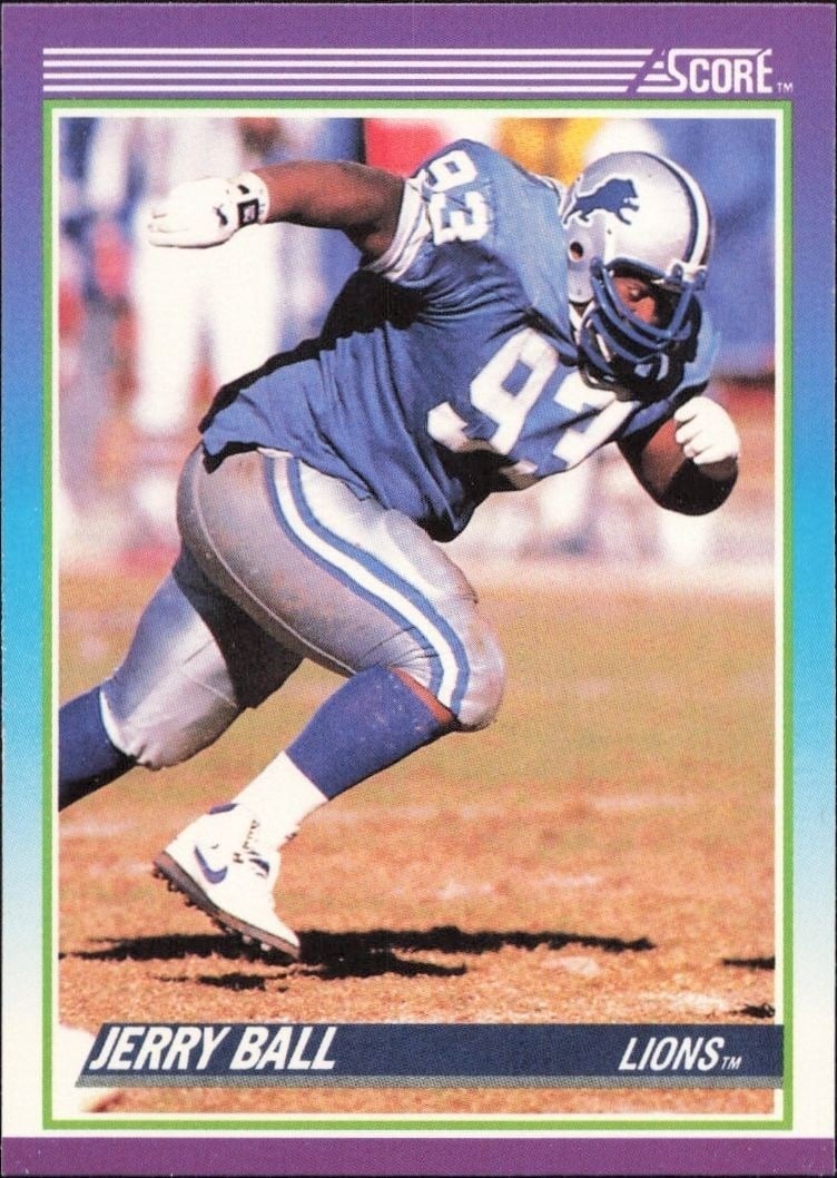 Jerry Ball 1990 Score #204 Football Trading Card - Front 1990 Score Jerry Ball #204 football trading card front