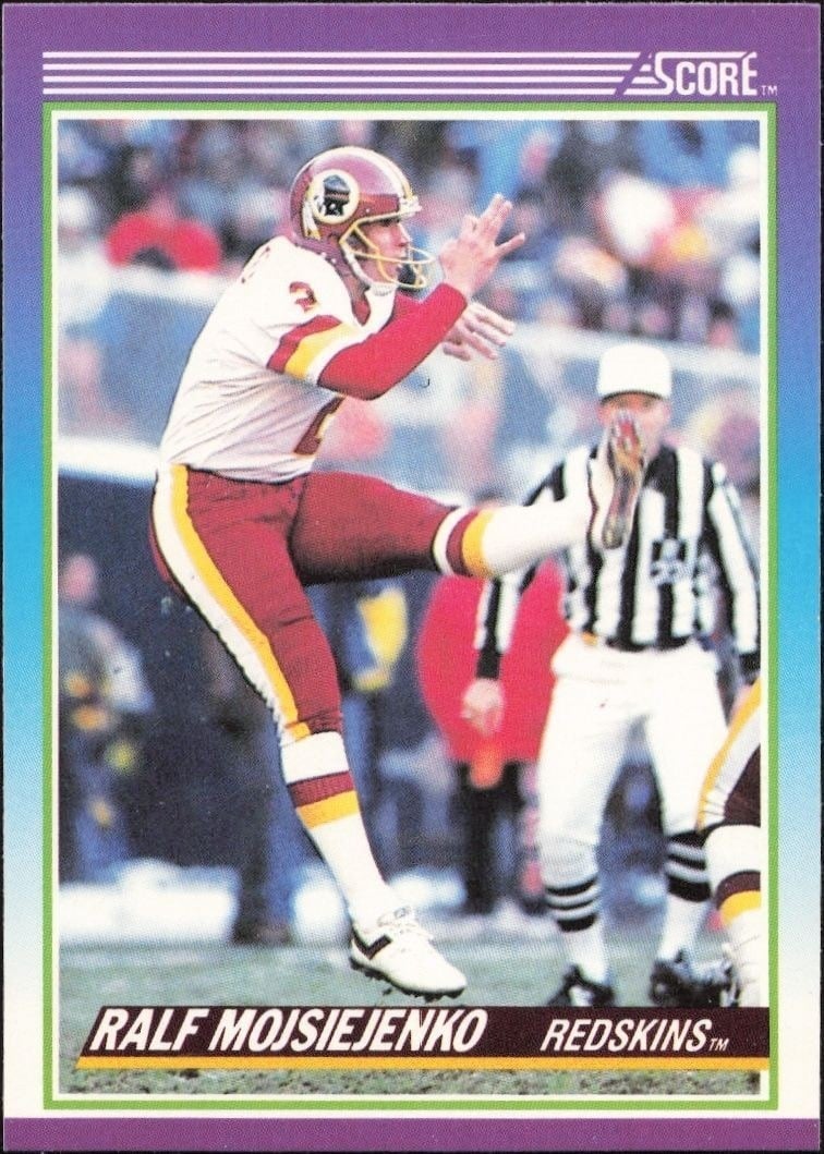 Ralf Mojsiejenko 1990 Score #208 Football Trading Card - Front 1990 Score Ralf Mojsiejenko #208 football trading card front
