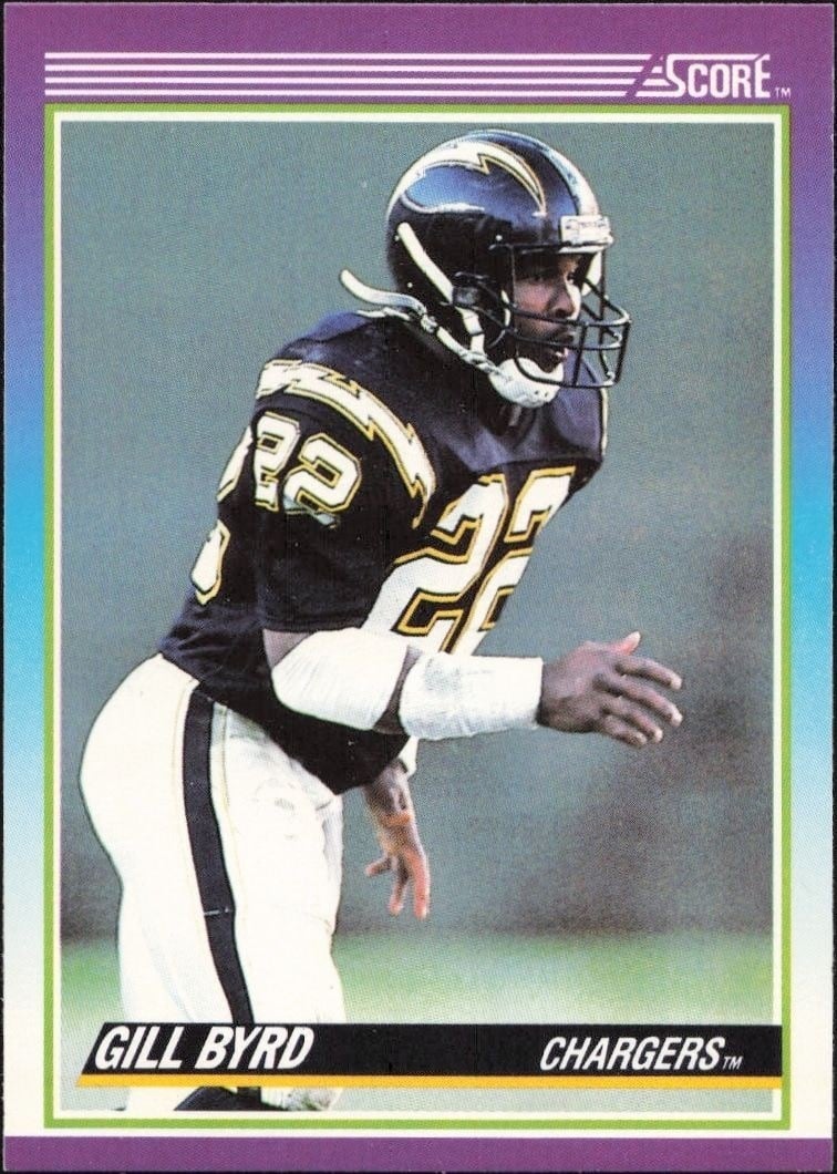 1990 Score Gill Byrd #218 trading card