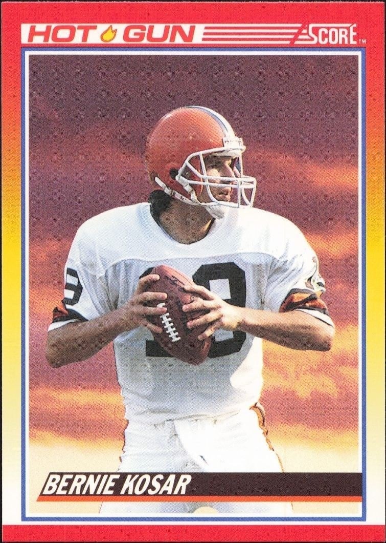 Bernie Kosar 1990 Score #319 Football Trading Card - Front 1990 Score Bernie Kosar #319 football trading card front