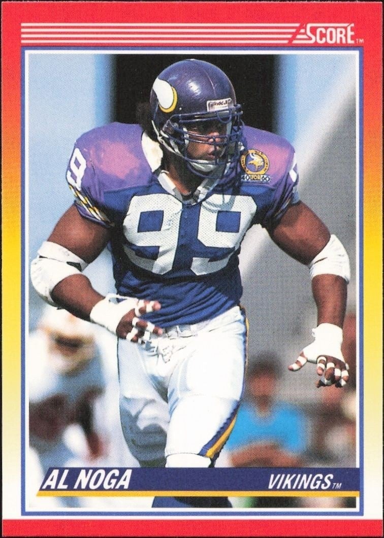 Al Noga 1990 Score #278 Football Trading Card - Front 1990 Score Al Noga #278 football trading card front
