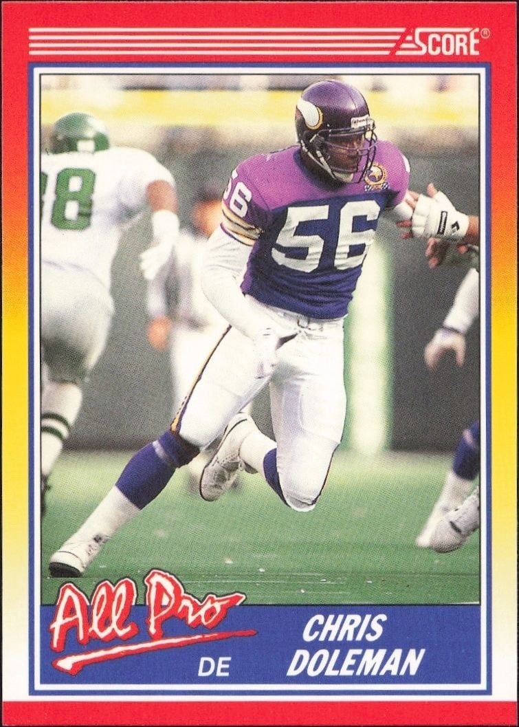 Chris Doleman 1990 Score #575 Football Trading Card - Front 1990 Score Chris Doleman #575 football trading card front