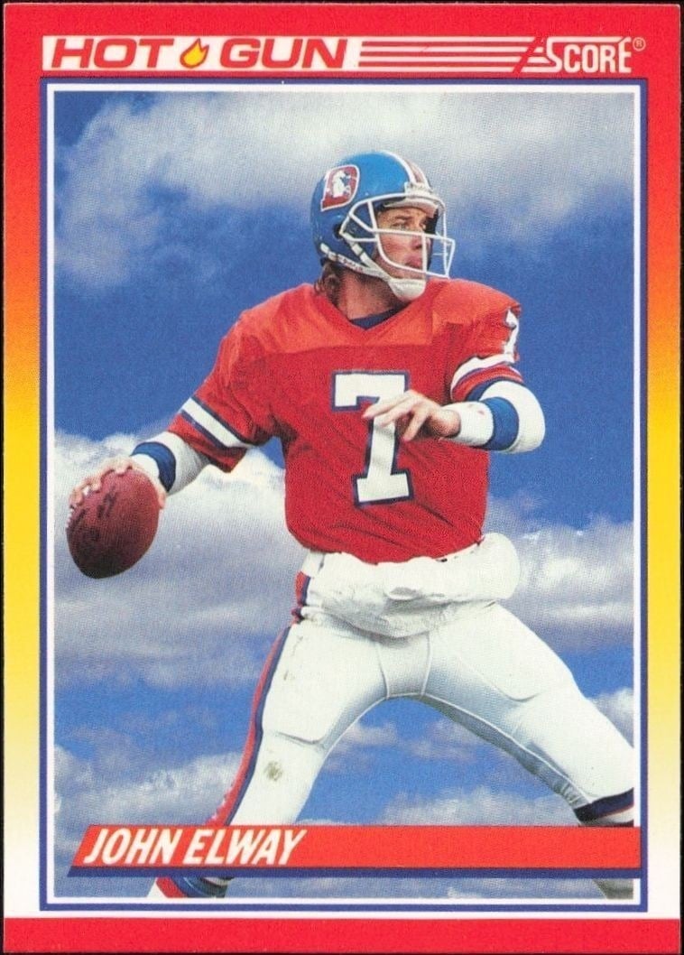 John Elway 1990 Score #564 Football Trading Card - Front 1990 Score John Elway #564 football trading card front