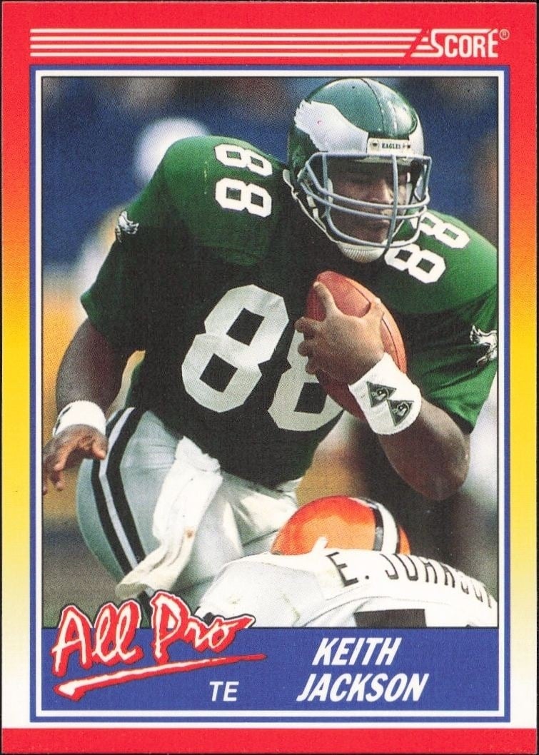 Keith Jackson 1990 Score #588 Football Trading Card - Front 1990 Score Keith Jackson #588 football trading card front
