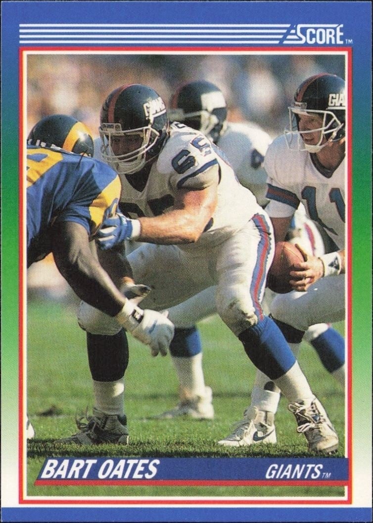 Bart Oates 1990 Score #59 Football Trading Card - Front 1990 Score Bart Oates #59 football trading card front