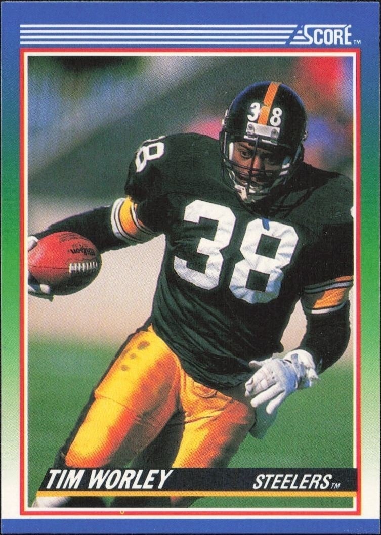 Tim Worley 1990 Score #67 Football Trading Card - Front 1990 Score Tim Worley #67 football trading card front