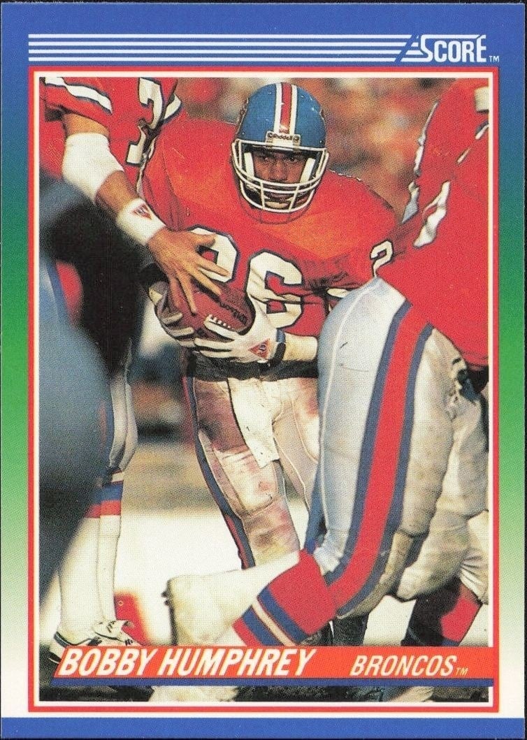 Bobby Humphrey 1990 Score #85 Football Trading Card - Front 1990 Score Bobby Humphrey #85 football trading card front