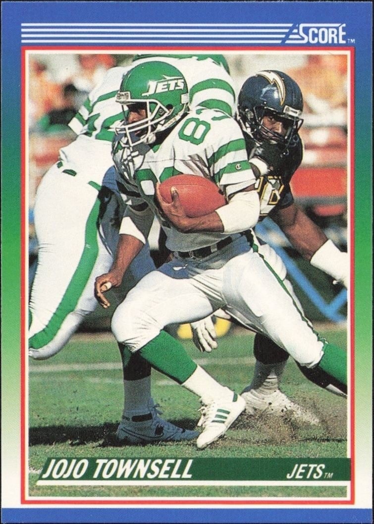 Jo Jo Townsell 1990 Score #83 Football Trading Card - Front 1990 Score Jo Jo Townsell #83 football trading card front