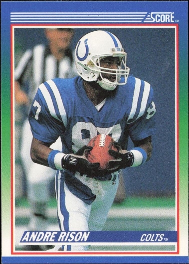 Andre Rison 1990 Score #87 Football Trading Card - Front 1990 Score Andre Rison #87 football trading card front