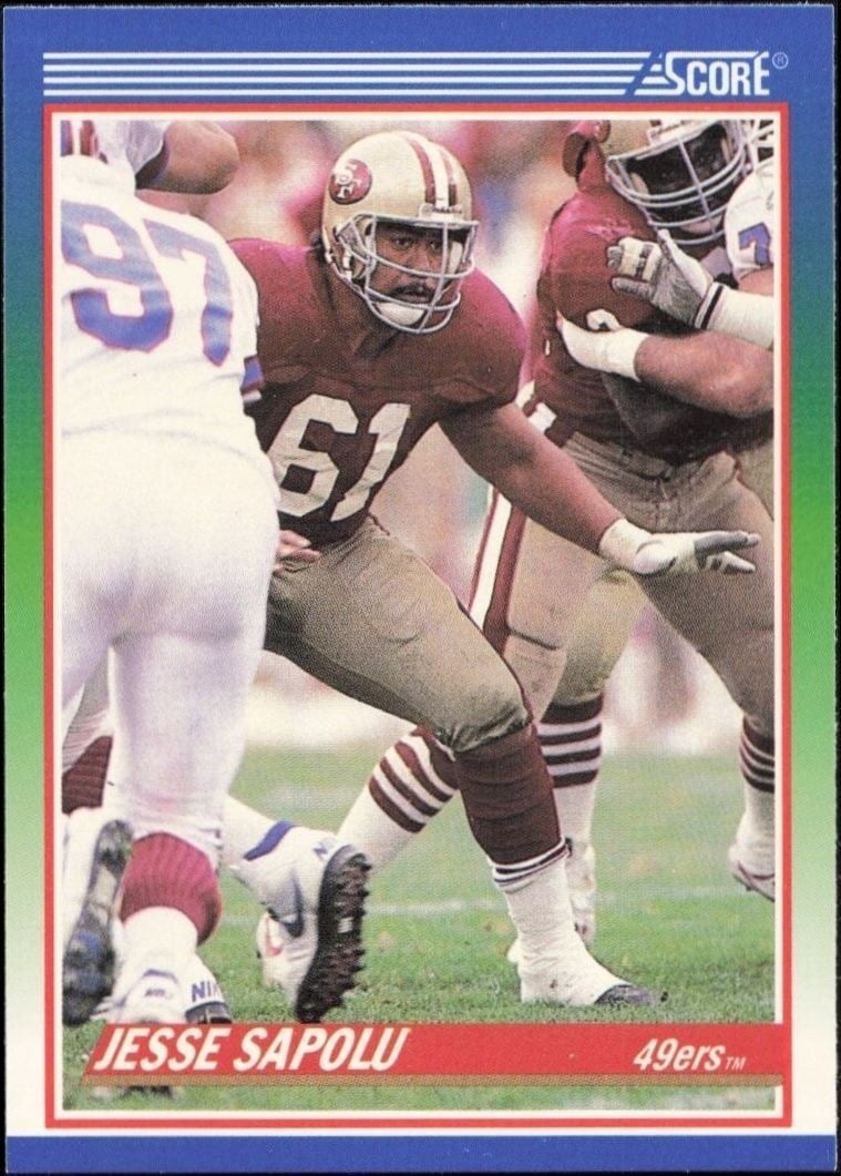 1990 Score Jesse Sapolu #424 trading card