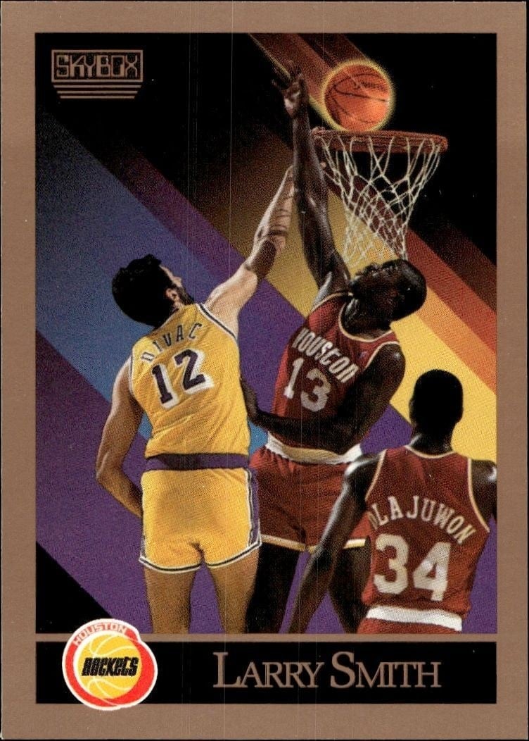 Larry Smith 1990-91 Skybox #111 Basketball Trading Card - Front 1990-91 Skybox Larry Smith #111 basketball trading card front